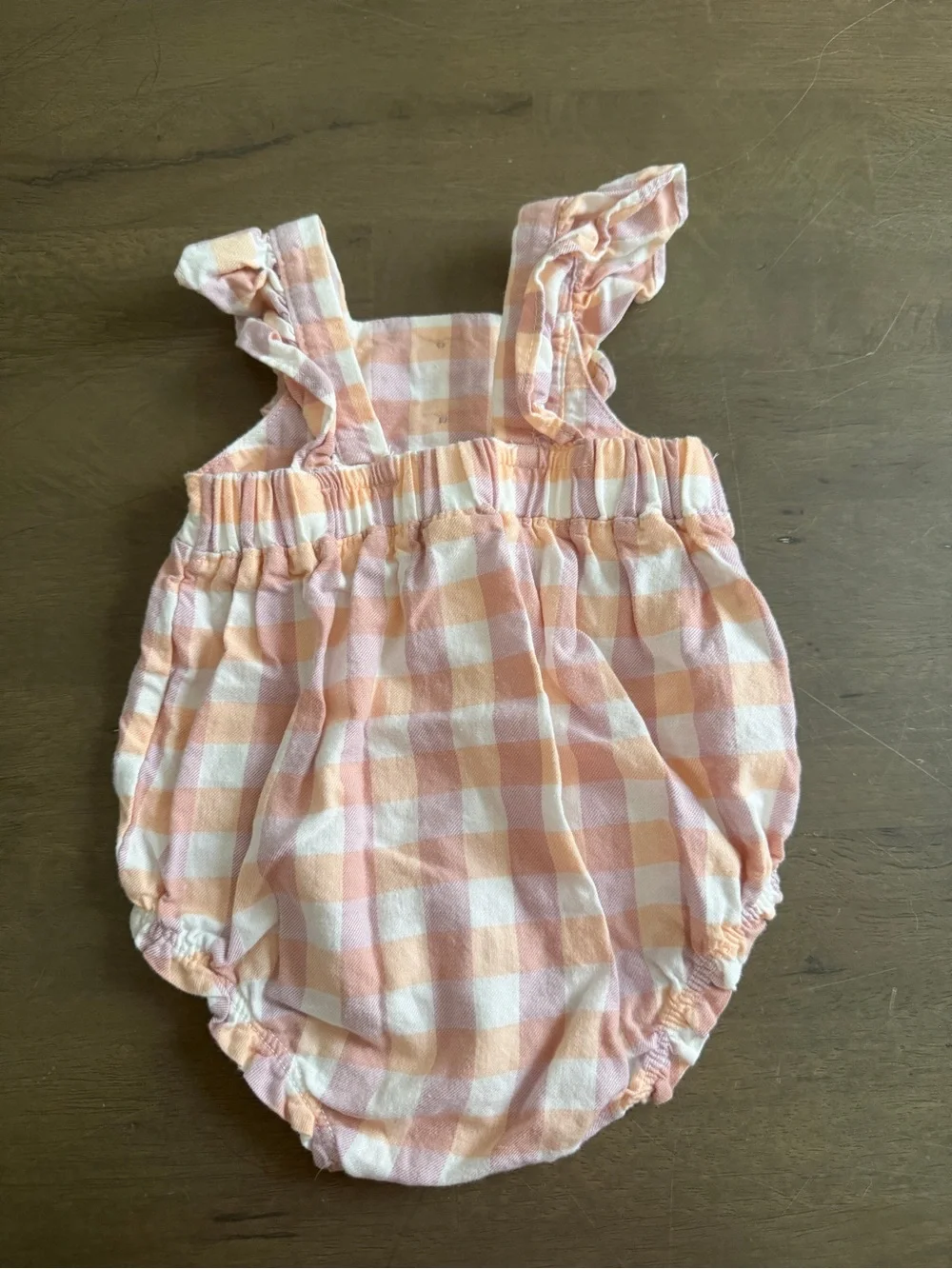 Carter's Baby Girl Pink/White Gingham Cotton Romper Sleeveless Ruffle Snap ЗM